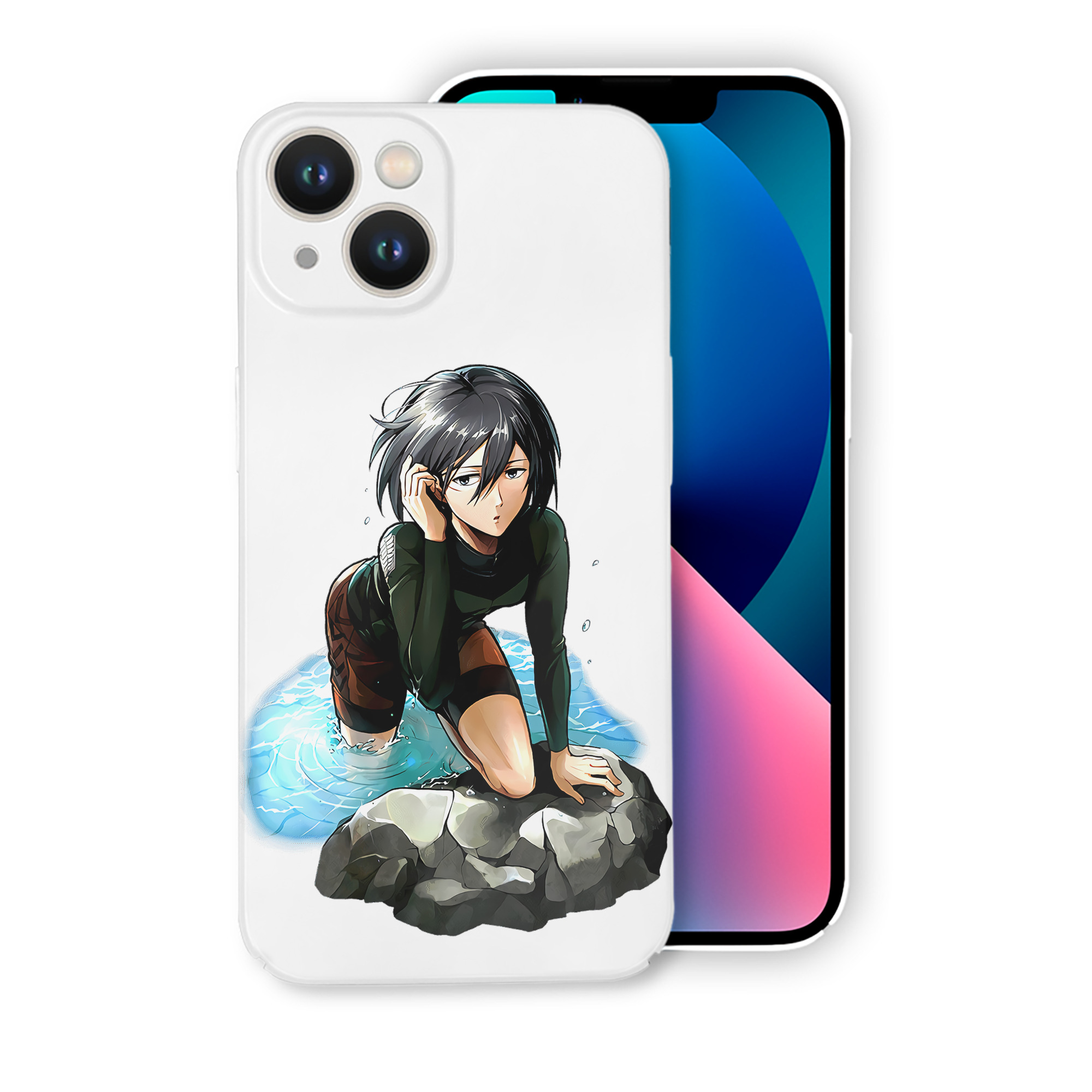 （画像用） 進撃の巨人 ミカサ·アッカーマン Attack on Titan Mikasa Ackerman 【iPhone 14シリーズ対応】ハードケース